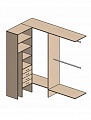 Гардеробная комната 2170х1270 мм