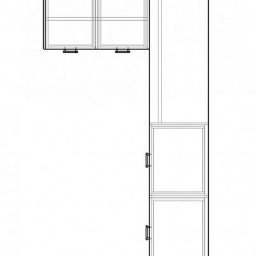 Г-образная гардеробная комната д/ш 2370/1400 мм