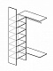 Угловая гардеробная комната 1,25 на 1,2 м