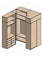 П-образная гардеробная комната д/ш 2310/2590 мм