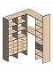 П-образная гардеробная комната д/ш 2800/2300 мм