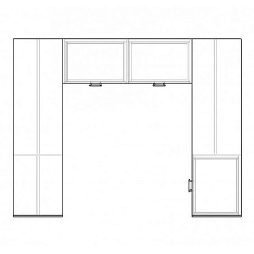 П-образная гардеробная комната д/ш 2800/2300 мм