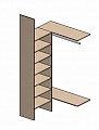 Угловая гардеробная комната 1,25 на 1,2 м