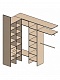 П-образная гардеробная комната д/ш 2460/1400 мм