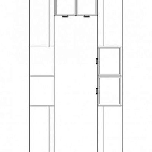 П-образная гардеробная комната д/ш 3500/1900 мм