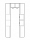 П-образная гардеробная комната д/ш 3500/1900 мм