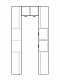 П-образная гардеробная комната д/ш 3500/1900 мм