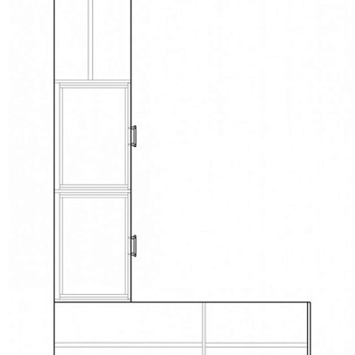 Г-образная гардеробная комната д/ш 2500/1500 мм