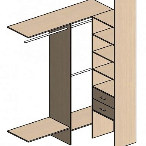 Гардеробная комната 1500х1150 мм