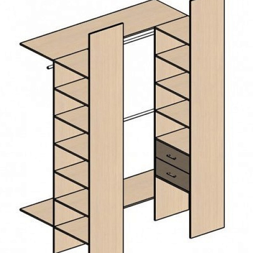Гардеробная комната 1500х1150 мм