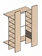 Гардеробная комната 1500х1150 мм