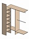 Гардеробная комната 1500х1150 мм