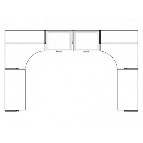 П-образная гардеробная система Vitra д/ш 2920/1780 мм