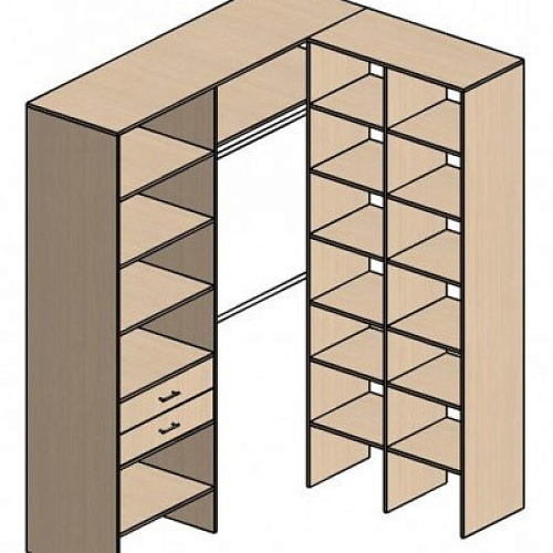 Гардеробная комната 2050х1870 мм