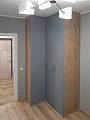 Шкаф угловой в спальню с крашенными МДФ фасадами