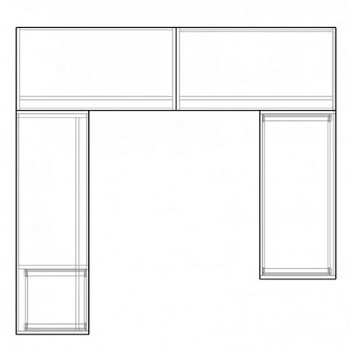 П-образная гардеробная комната д/ш 2310/2220 мм