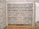 Встроенный шкаф-купе с фреской в профиле «матовое серебро»