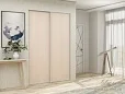 Двери-купе из ДСП с профилем цвета шампань