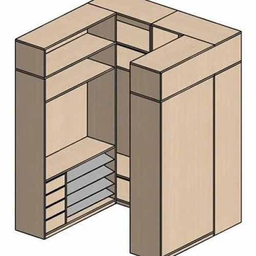 П-образная гардеробная комната д/ш 2310/2220 мм
