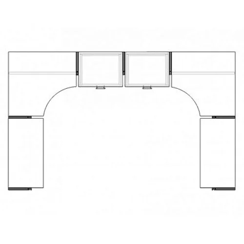 П-образная гардеробная система Vitra д/ш 2920/1780 мм