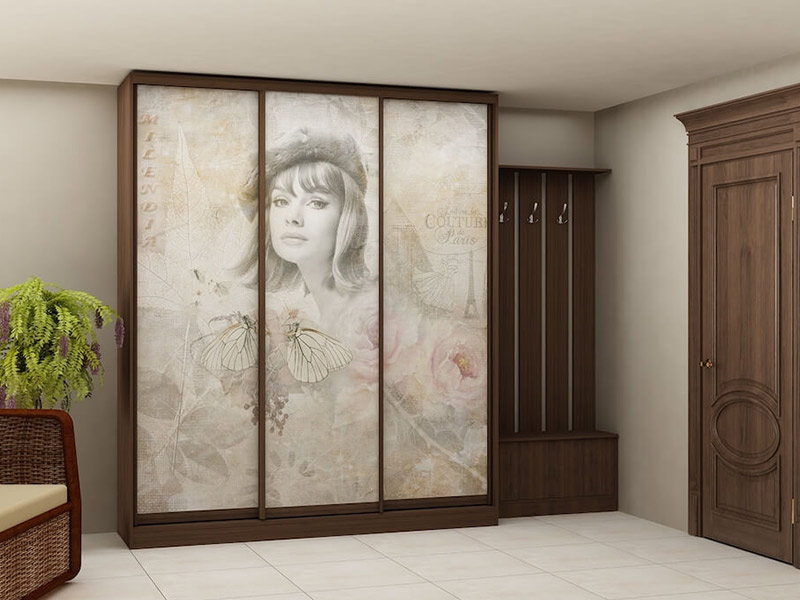 Шкаф-купе в прихожую Эйфелева башня