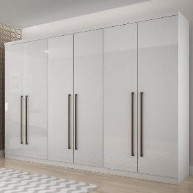 Шкаф с глянцевыми фасадами AGT в белом цвете Шкаф с глянцевыми фасадами AGT в белом цвете