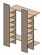Гардеробная комната 1500х1150 мм