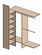Гардеробная комната 1800х1150 мм