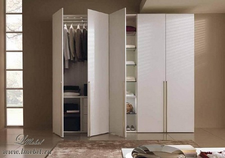 Распашной шкаф «Атлантида» с подсветкой и стеклянными полками Распашной шкаф «Атлантида» с подсветкой и стеклянными полками