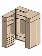 П-образная гардеробная комната д/ш 2310/2590 мм П-образная гардеробная комната д/ш 2310/2590 мм