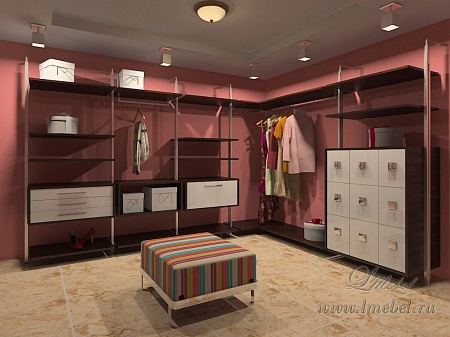 Угловая гардеробная с системой Vitra Угловая гардеробная с системой Vitra