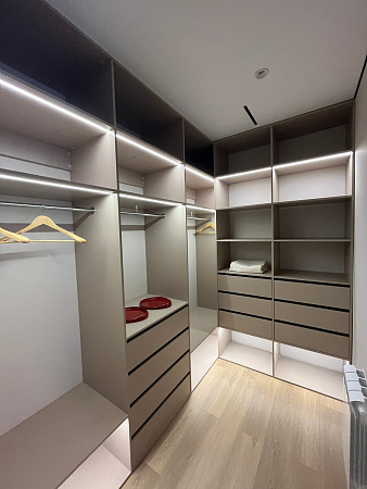 Гардеробная Кашемир с подсветкой Гардеробная Кашемир с подсветкой