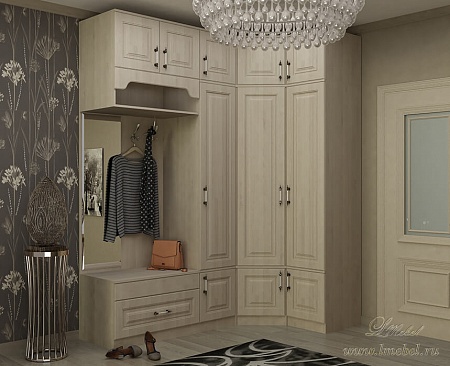 Угловой шкаф «Прованс» в бежевом цвете Угловой шкаф «Прованс» в бежевом цвете