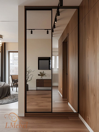 Зеркальный шкаф-купе с узким профилем Зеркальный шкаф-купе с узким профилем