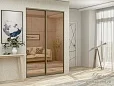 Зеркальные двери-купе с профилем цвета шампань Зеркальные двери-купе с профилем цвета шампань