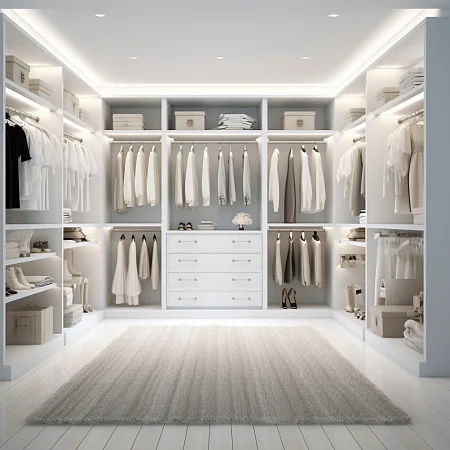 Белая гардеробная Белая гардеробная