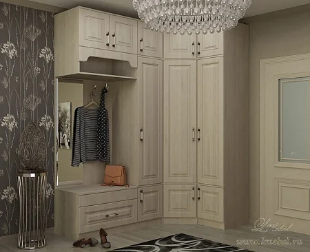 Угловой шкаф «Прованс» в бежевом цвете Угловой шкаф «Прованс» в бежевом цвете