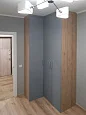 Шкаф угловой в спальню с крашенными МДФ фасадами Шкаф угловой в спальню с крашенными МДФ фасадами