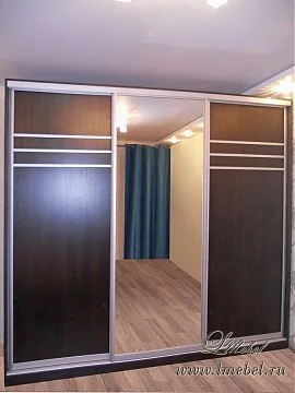 Корпусный шкаф-купе с комбинированными дверьми Корпусный шкаф-купе с комбинированными дверьми